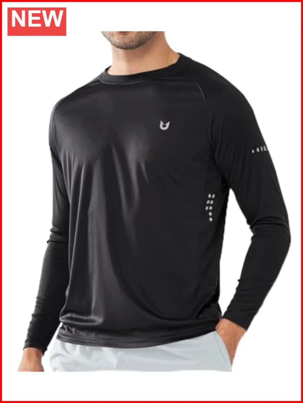 UPF 50+ Long Sleeve Sun Protection Shirt Quick Dry Athletic Running Rash Guard